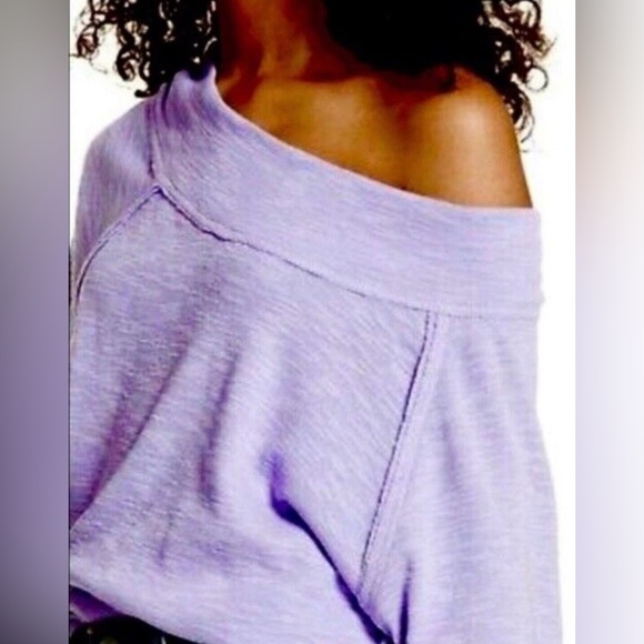 We the Free Palisades Off Shoulder Purple Thermal Top✨ - Picture 1 of 9